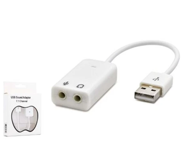 HADRON HDX5263 USB Harici Ses Kartı 7.1 Beyaz ürün görseli 1