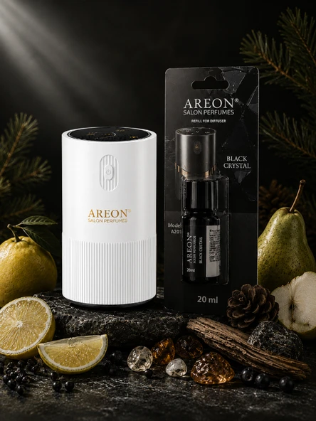 Areon Aromatik Difüzör Beyaz (Pleksi) + Black Crystal ürün görseli 1