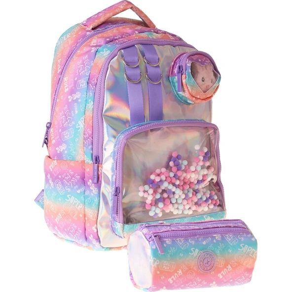 Kids Rule Lila Kız Çocuk Ilkokul Sırt Çantası ve Kalem Çantası Seti - SETKK-L5348C ürün görseli 1