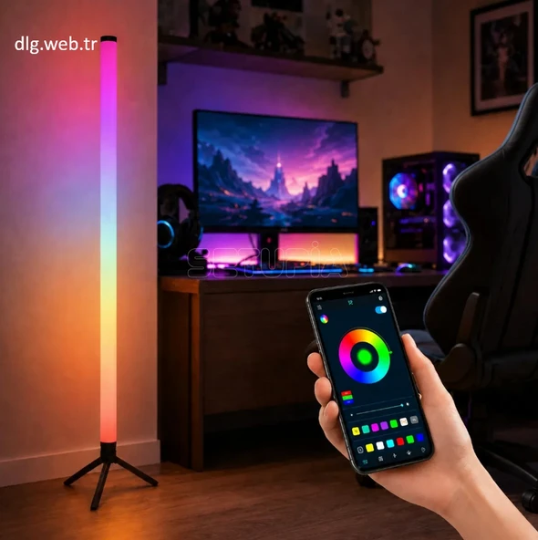 DLG 120 CM RGB Lambader 360° Dekoratif LED Zemin Lambası ürün görseli 1