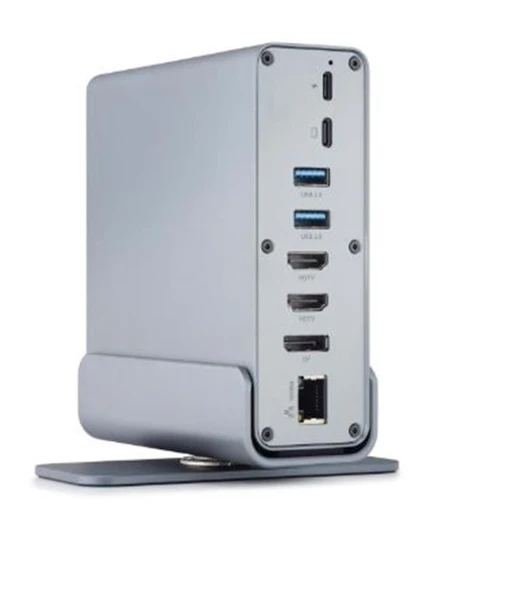 HADRON HDX7065 Type-C 3.0 HDMI 4K 60Hz USB AUX Kart Okuyucu 16 Port 5 Gbps Gri ürün görseli 1