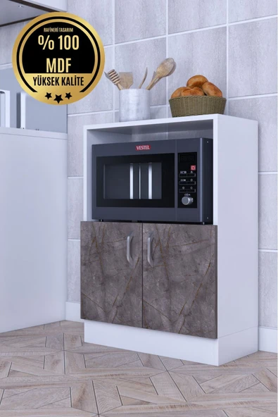 rafineritasarım Rafineri Makro Dolap Çok Amaçlı Mikrodalga Fırın Dolabı Mdf ürün görseli 1