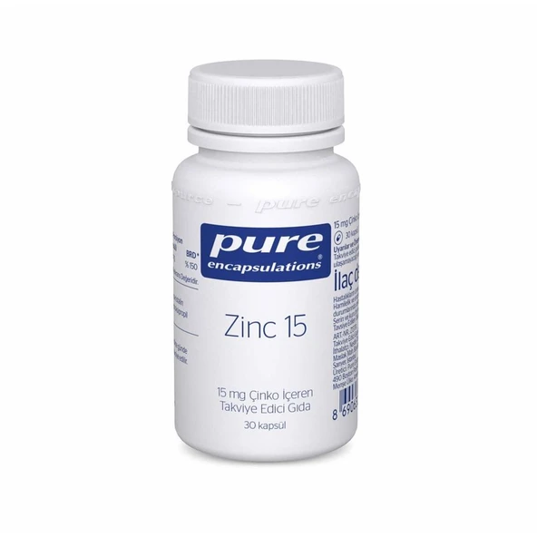 Pure Encapsulations Zinc 15 Mg 30 Kapsül SKT:05/2027 ürün görseli 1