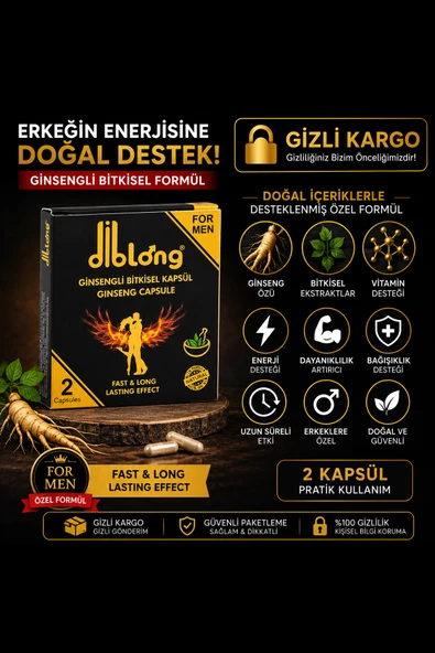 Ginsengli Bitkisel Kapsül 12'li Paket For Men Kapsül – Ginseng Özlü Bitkisel Formül - Resim 2