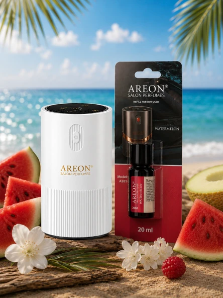 Areon Aromatik Difüzör Beyaz (Pleksi) + Watermelon ürün görseli 1