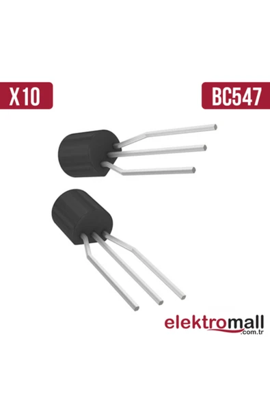 Bc547 To-92 Transistör Npn 45v 100ma 10 Adet ürün görseli 1