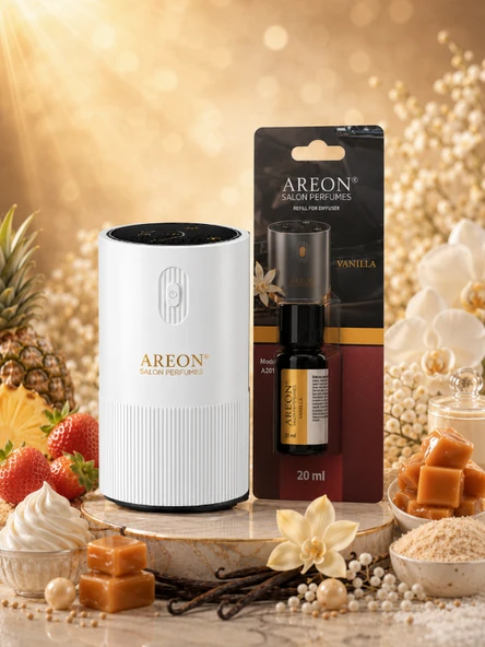 Areon Aromatik Difüzör Beyaz (Pleksi) + Vanilla ürün görseli 1