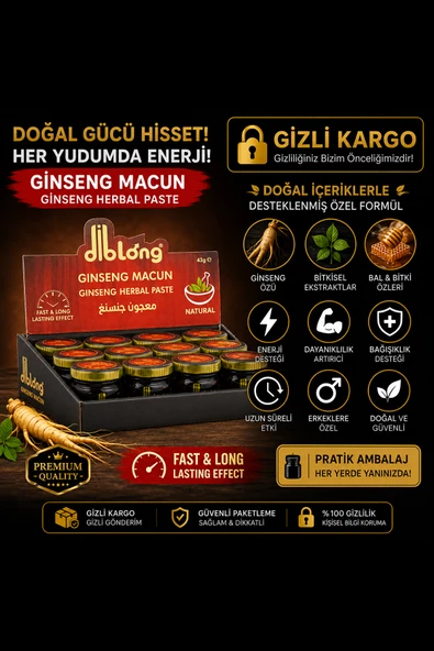 Ginseng Macun ( 43 g  x 12 Adet )– Ginseng Özlü Bitkisel Macun ürün görseli 1