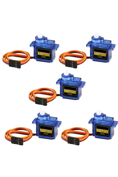 5 ADET Sg90 Servo Motor 180 Derece ürün görseli 1