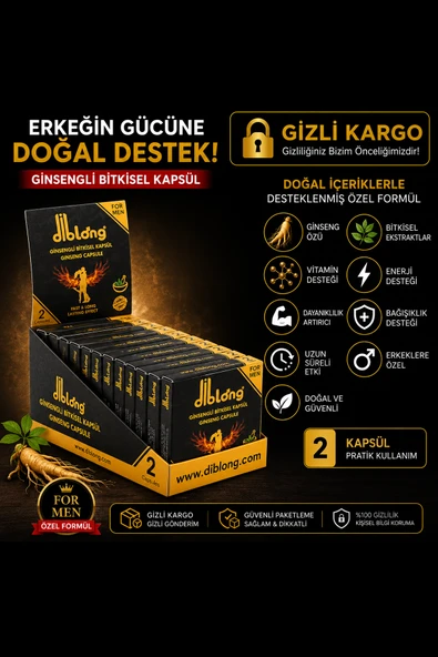 Ginsengli Bitkisel Kapsül 12'li Paket For Men Kapsül – Ginseng Özlü Bitkisel Formül ürün görseli 1