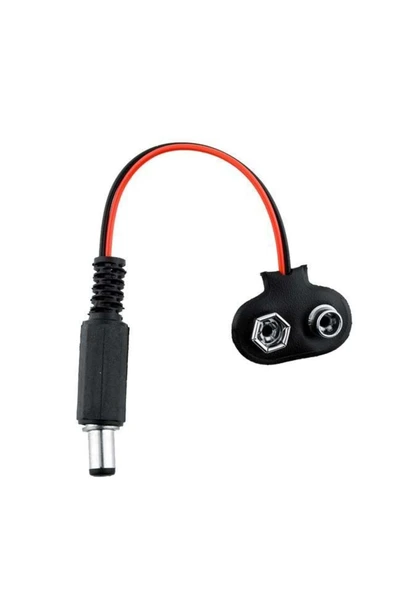 Uyumlu Jaklı 9v Pil Bağlantı Kablosu 9 Volt Pil Başlığı Jack Battery Connector ürün görseli 1