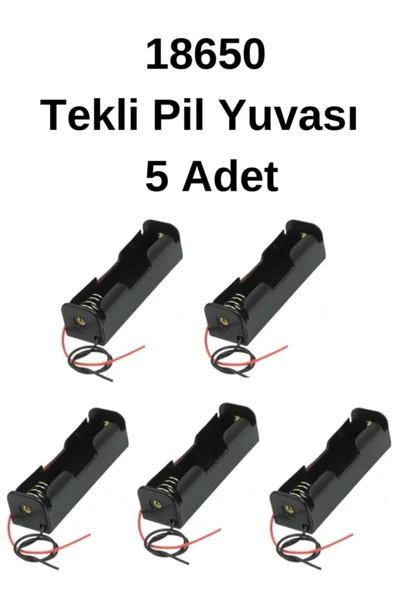 18650 Tekli Pil Yuvası (5 Adet) ürün görseli 1