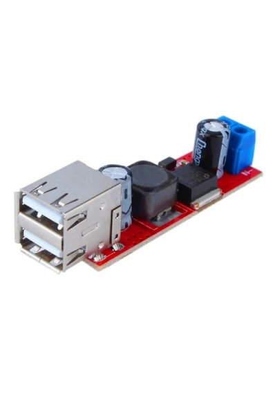 Çift Usb Çıkışlı 9v / 12v / 24v / 36v - 5v Dönüştürücü Dc 3a ürün görseli 1