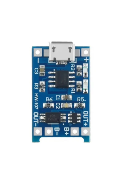TP4056 Lityum Pil Şarj Modül - Mikro USB - Resim 3