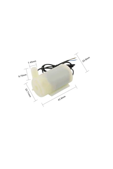Mini Yatay Dalgıç Su Pompası Dc 2.5v-6v 120l/h Dalgıç Pompa - Resim 2