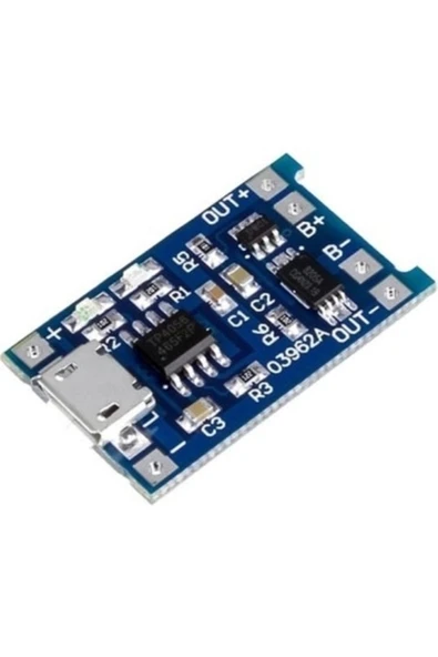 Tp4056 Şarj Modülü - 5v 1a Lityum Pil Şarj - Korumalı ürün görseli 1