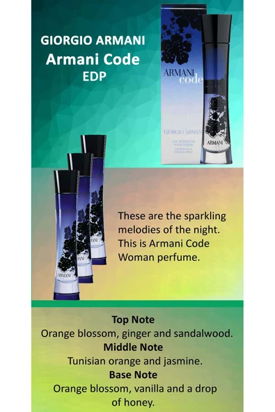 Armani Code Kadınlar İçin, 75 ml - EDP Sprey - Resim 2