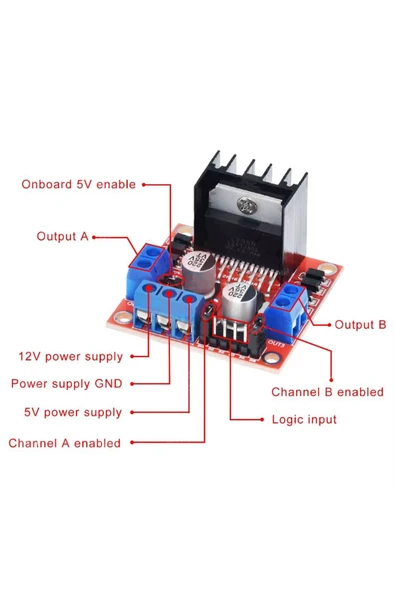 L298N Motor Sürücü Kartı - Resim 3