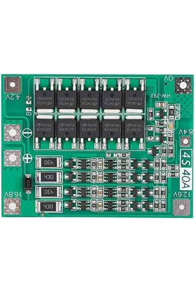 4s 40a Lityum Batarya Bms Koruma Kartı Balans Versiyon Pil Li-ion 18650 16.8v ürün görseli 1