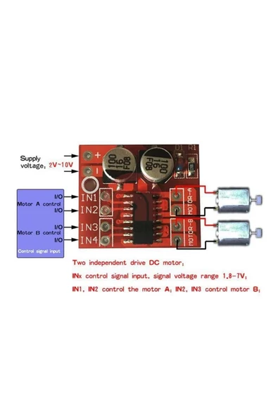 L298N Motor Sürücü Kartı - Resim 4