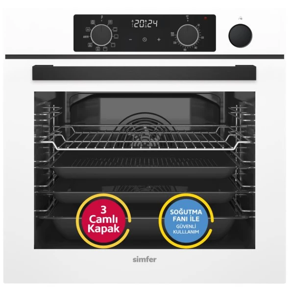 Simfer 8245 0+10 Fonksiyon Steam Master Ankastre Fırın ürün görseli 1