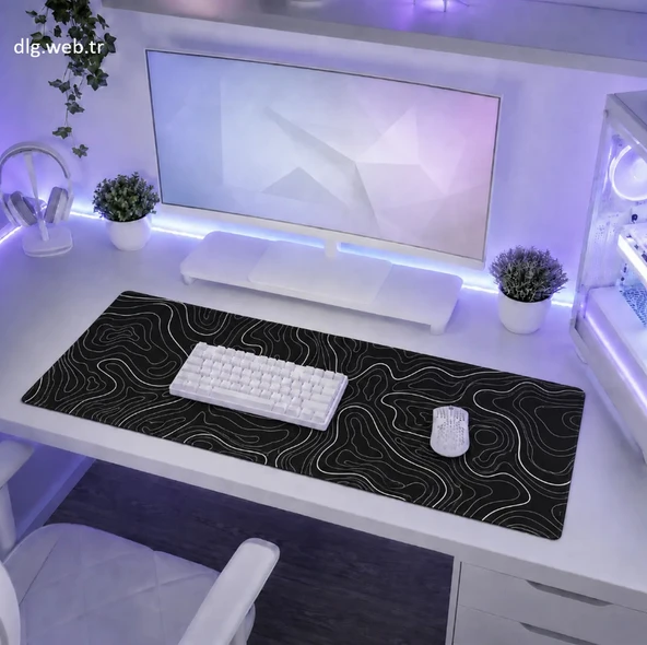 DLG Siyah Kontur Mousepad ürün görseli 1