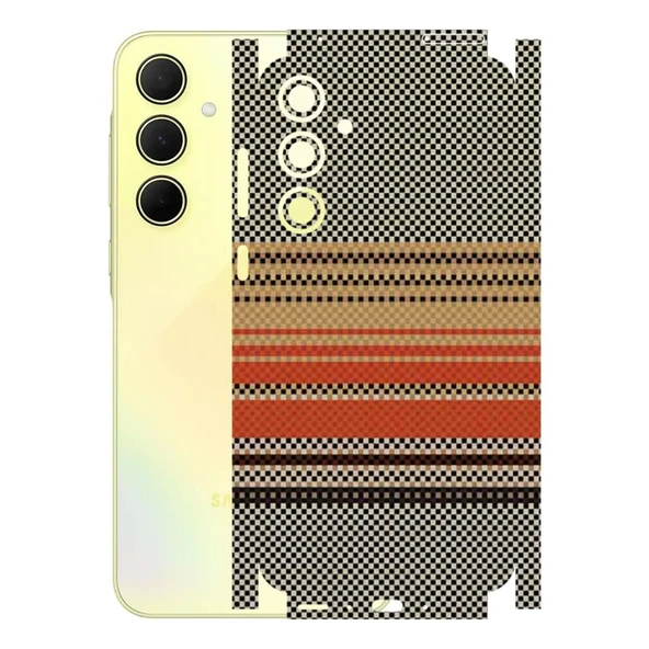 Kapps Samsung Galaxy A35 ile Uyumlu Rainbow Serisi Premium Kaplama 360  Turuncu-Gri ürün görseli 1