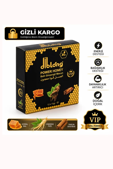 Power Honey Ballı Ginsengli Macun 12 x 15 g Tek Kullanımlık Paket – Bal, Ginseng ve Tarçın Özlü ürün görseli 1