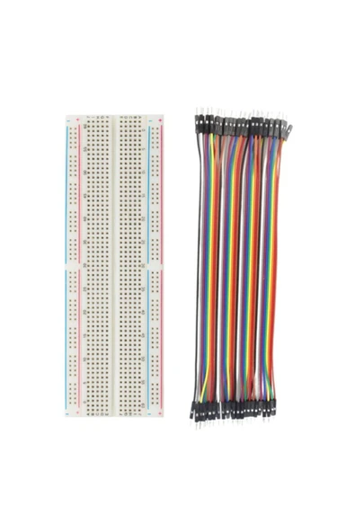 2'li Set: 830 Pin Breadboard 40 Pin Erkek-erkek Jumper Kablo ürün görseli 1