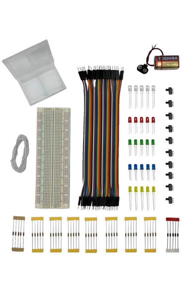 Elektronik Başlangıç Seti Elektronik Set-1 / 125 Parça Elektronik Malzemeler ürün görseli 1