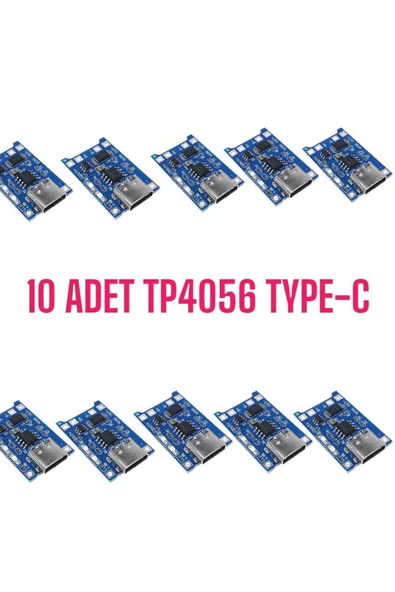 TP4056 TYPE-C Li-Ion Pil Şarj Modülü - 10'lu Set ürün görseli 1