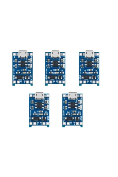 5 Adet Micro Usb Tp4056 Bms 5v 1a Korumalı Lityum Pil Şarj Devresi Powerbank ürün görseli 1