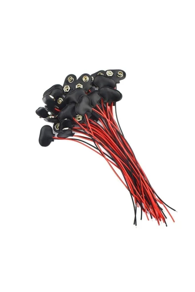 10 Adet 9 Volt Pil Yuvası, Pil Yatağı, Ikili 9v Pil Başlığı ürün görseli 1