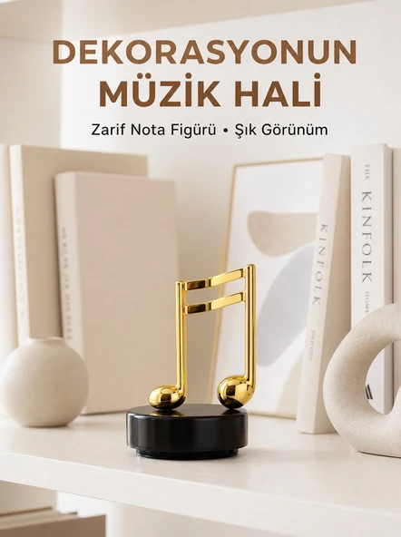 Melodious Music Altın Nota Figürlü Müzik Kutusu Yeni Nesil ürün görseli 1