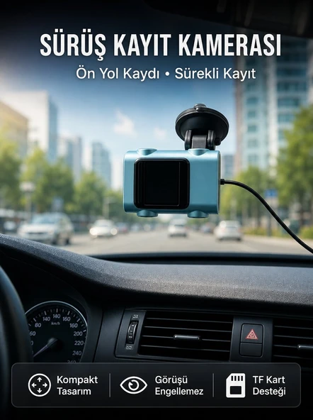 Araç Ön Cam Kamerası Sürüş Güvenliği İçin Video Kayıt Yeni Nesil ürün görseli 1