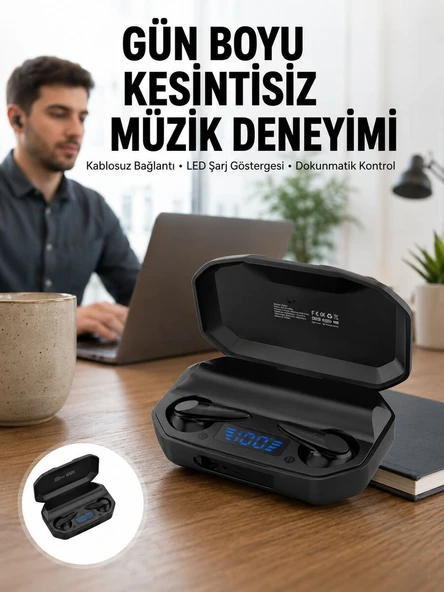Gaming Kulaklık Bluetooth 5.2 Kablosuz Kulakiçi Rgb Işıklı Çift Mikrofonlu Yeni Nesil ürün görseli 1
