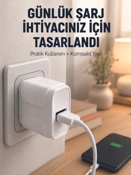 Akıllı Güvenlik Korumalı USB Şarj Başlığı 12W Güç Çıkışı ürün görseli 1