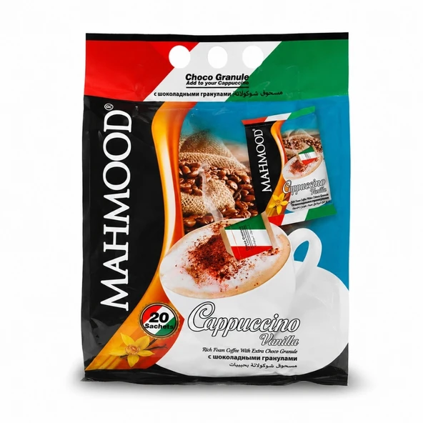 Mahmood Coffee Cappuccino Vanilya Choco Granül 20 Adet x 25 Gram ürün görseli 1