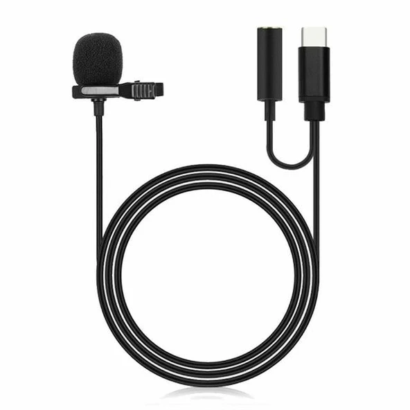 Powermaster JH-042-A Cep Telefonu İçin Type-C Girişli Youtuber Yaka Mikrofonu ürün görseli 1