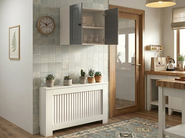 Kenzlife membran hazır mutfak dolabı mihrimah gribyz çerçeve 080*60*32 mebran kapak suntalam gövde arkalıklı ürün görseli 1