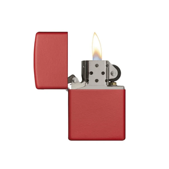 Zippo 233-000598 REGULAR RED MATTE Çakmak - Resim 2