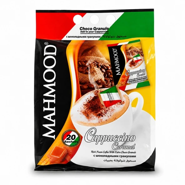Mahmood Coffee Cappuccino Karamel Choco Granül 20 Adet x 25 Gram ürün görseli 1