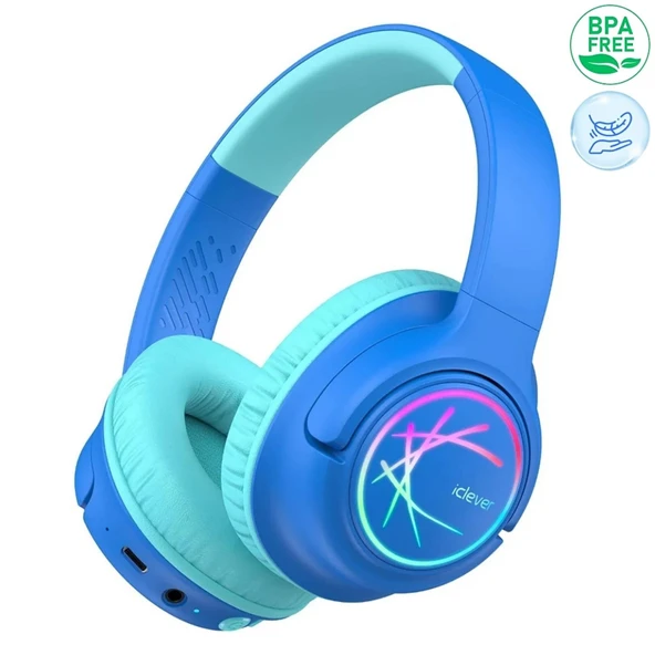 Gürültü Önleyici Ses Sınırlı 60 Saat Oynatma Süreli Bluetooth Çocuk Kulaklığı Mavi BTH 1 ürün görseli 1