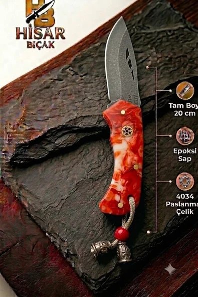 Püsküllü Epoksi Saplı Kırmızı Kamp ve Doğa Ekipmanı ürün görseli 1