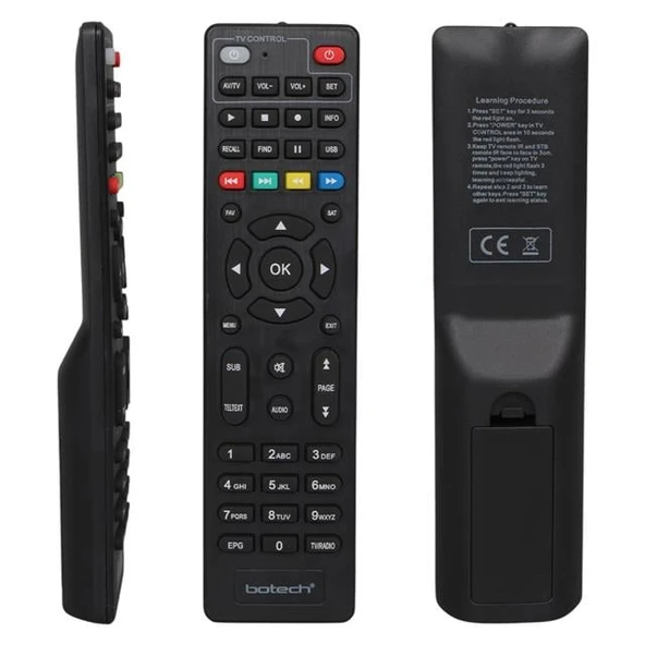 Plato Multi Mini Scart HD  / Botech Mini Scart HD – Botech Piko 502 HD TV Kontrollü Uydu Alıcı Kumandası ürün görseli 1