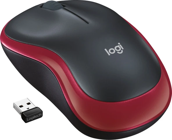 Logitech M185 (910-002237) Kırmızı Kablosuz Mouse ürün görseli 1