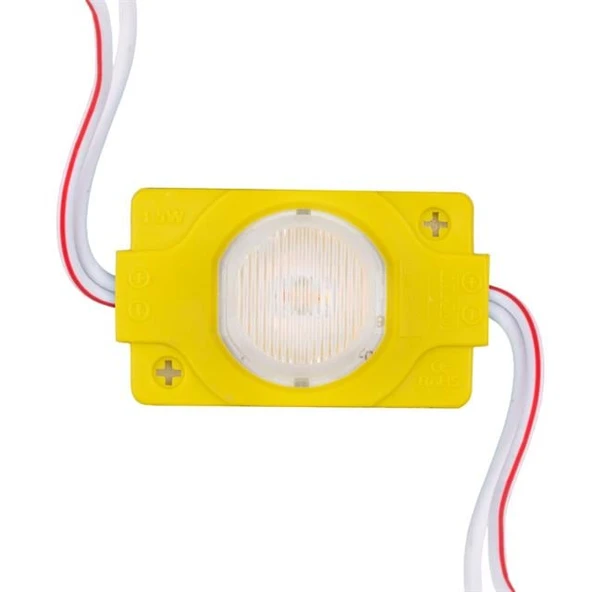 12 Volt 1.5 Watt LED Modül - Sarı Renk - 3030 Çip - 40X30 Mm ürün görseli 1
