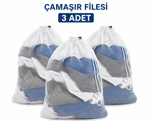 Çamaşır Yıkama Filesi 40x60 cm Fermuarlı Hassas Çamaşır Koruma Torbası Makine Yıkama Filesi ürün görseli 1