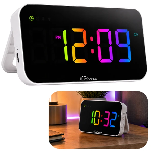 Loyka NEO RGB Renkli Dijital Mini LED Saat ürün görseli 1
