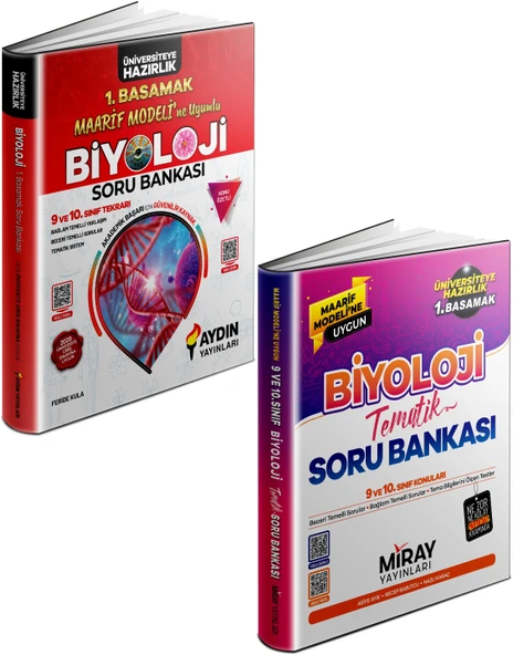 Aydın + Miray 2027 Tyt Maarif Biyoloji Soru Bankası Seti Kitap ürün görseli 1